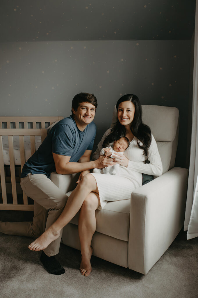Lifestyle photos from newborn session in Virginia Beach