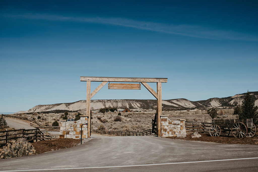Entrance to Storm King Mountain Ranch Wedding Venue in Montrose, Colorado