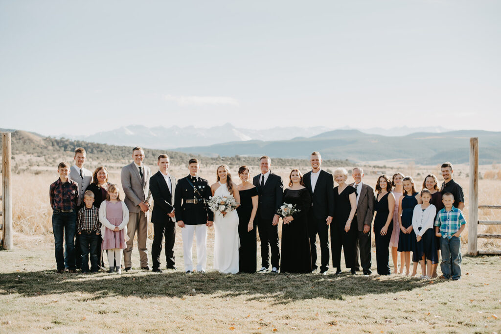 How to organize family photos at a wedding Storm King Mountain Ranch