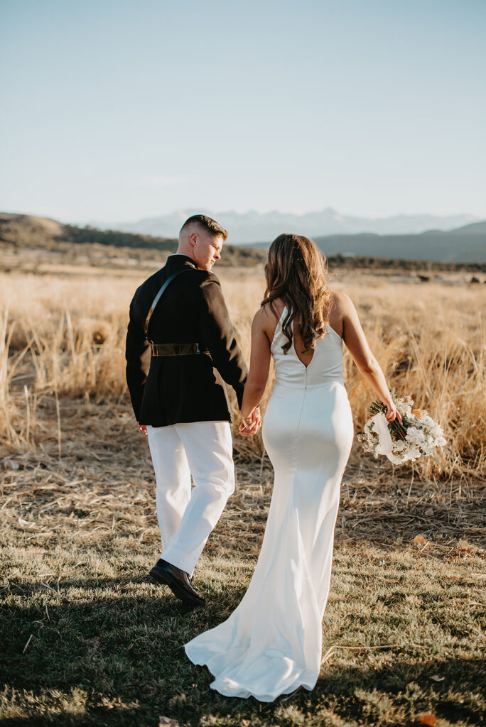 Bride and groom photos in Montrose Colorado wedding venue