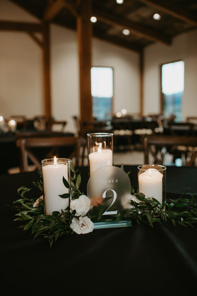Table decor at Storm King Mountain Ranch