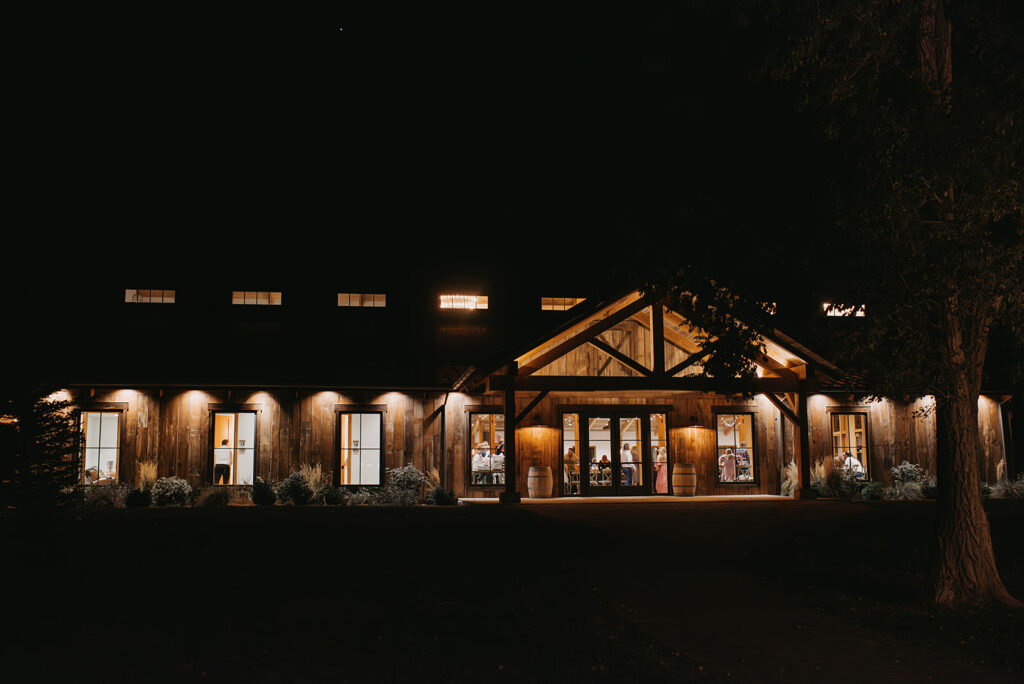 Storm King Mountain Ranch venue at night
