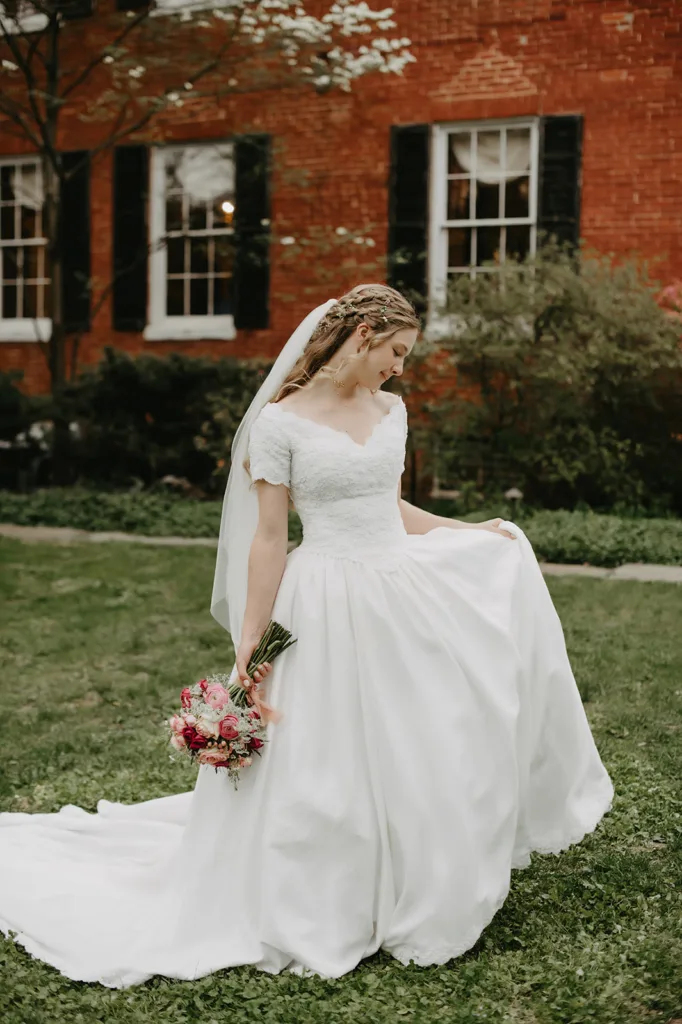 Outdoor Wedding Ceremony in Spring in maryland