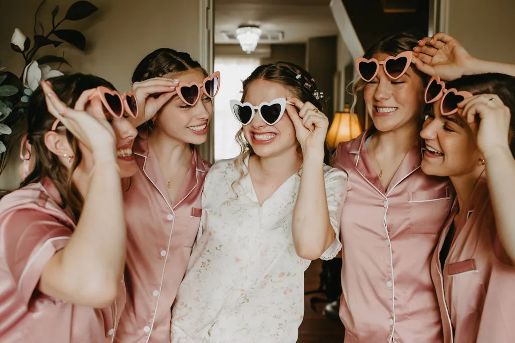 Heart sunglasses for bridesmaids