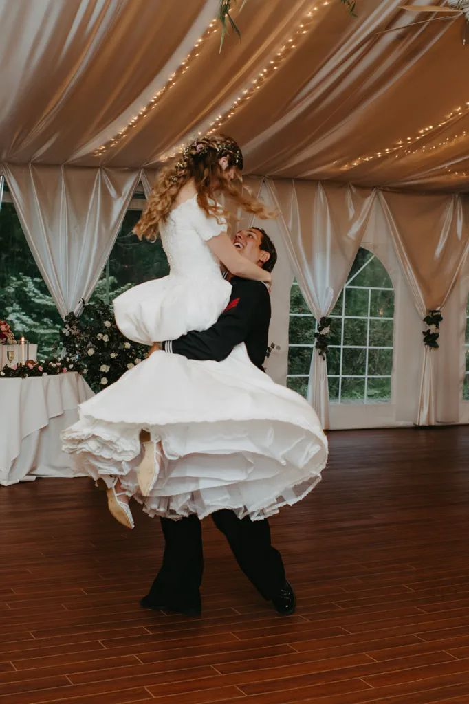 Dancing at the Manor House Tent Maryland Wedding Photographer